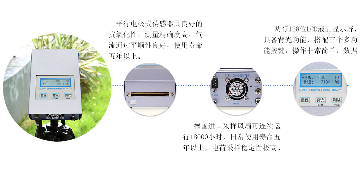 空氣負(fù)離子檢測儀 KEC900+II系列特點(diǎn)